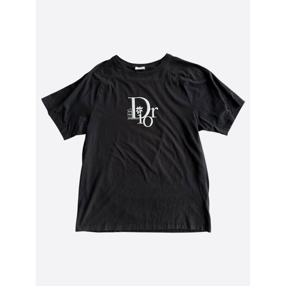 Dior ERL Black Embroidered Logo T-Shirt